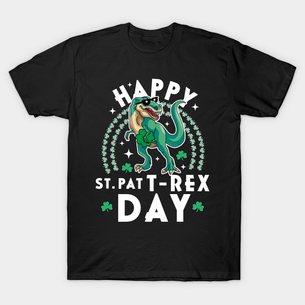 Happy St Pat Trex Day Dinosaur St Patricks Day Toddler Kids T-Shirt by OrangeMonkeyArt